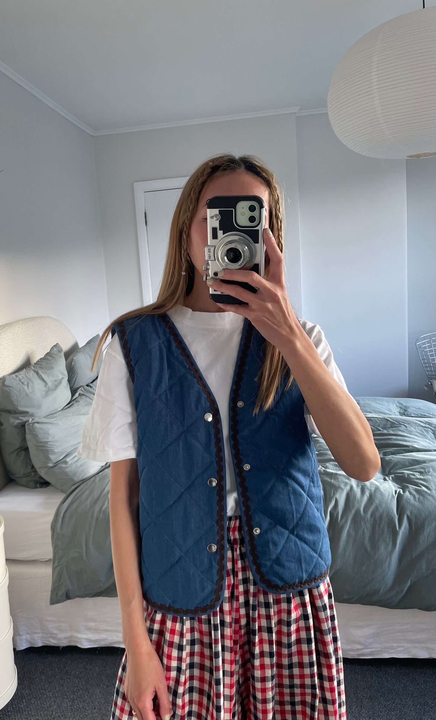 Womens Home Sweet Home Wool Quilt Vest