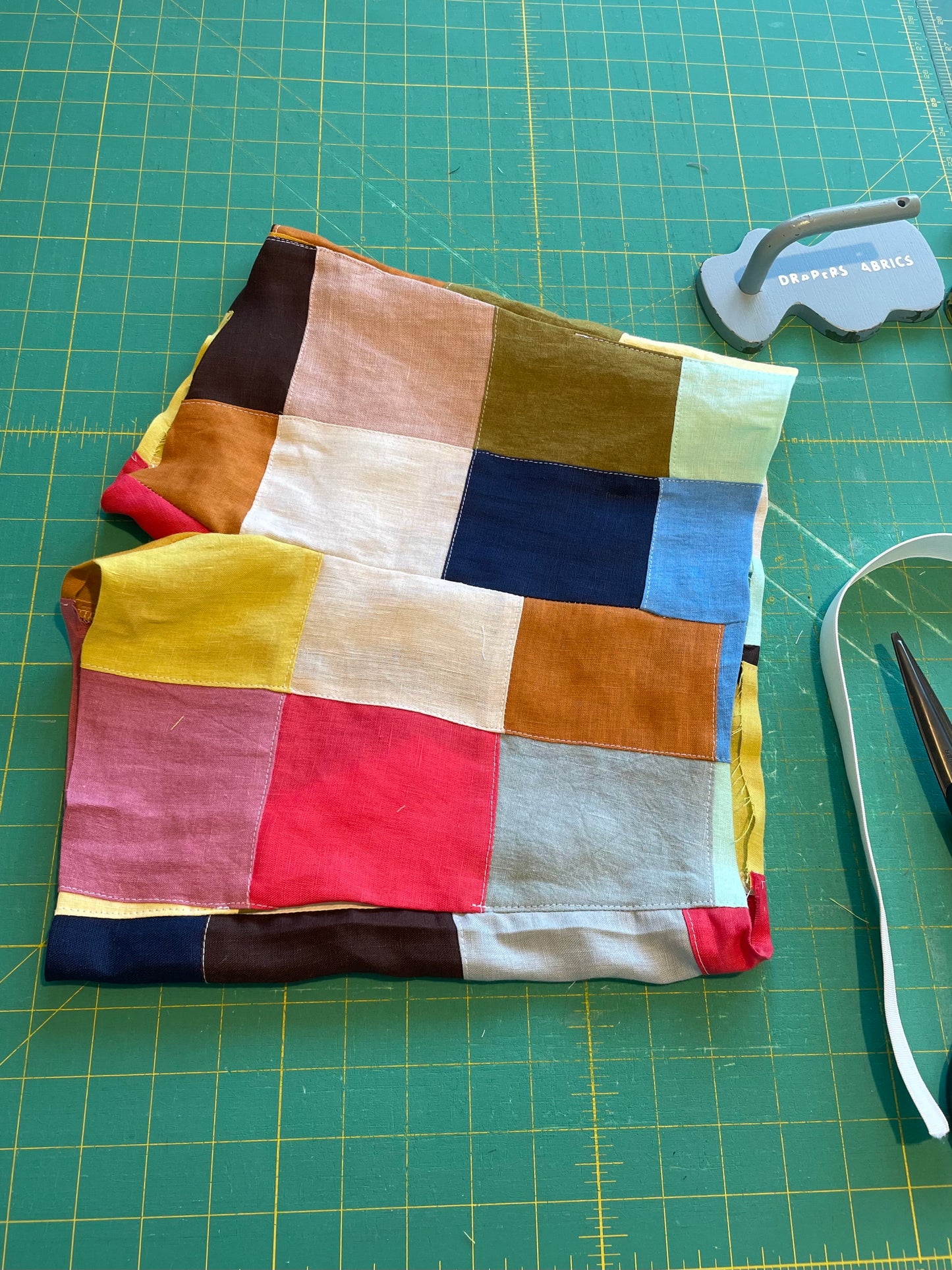 Unisex Child Linen Patchwork Shorts/One of a kind