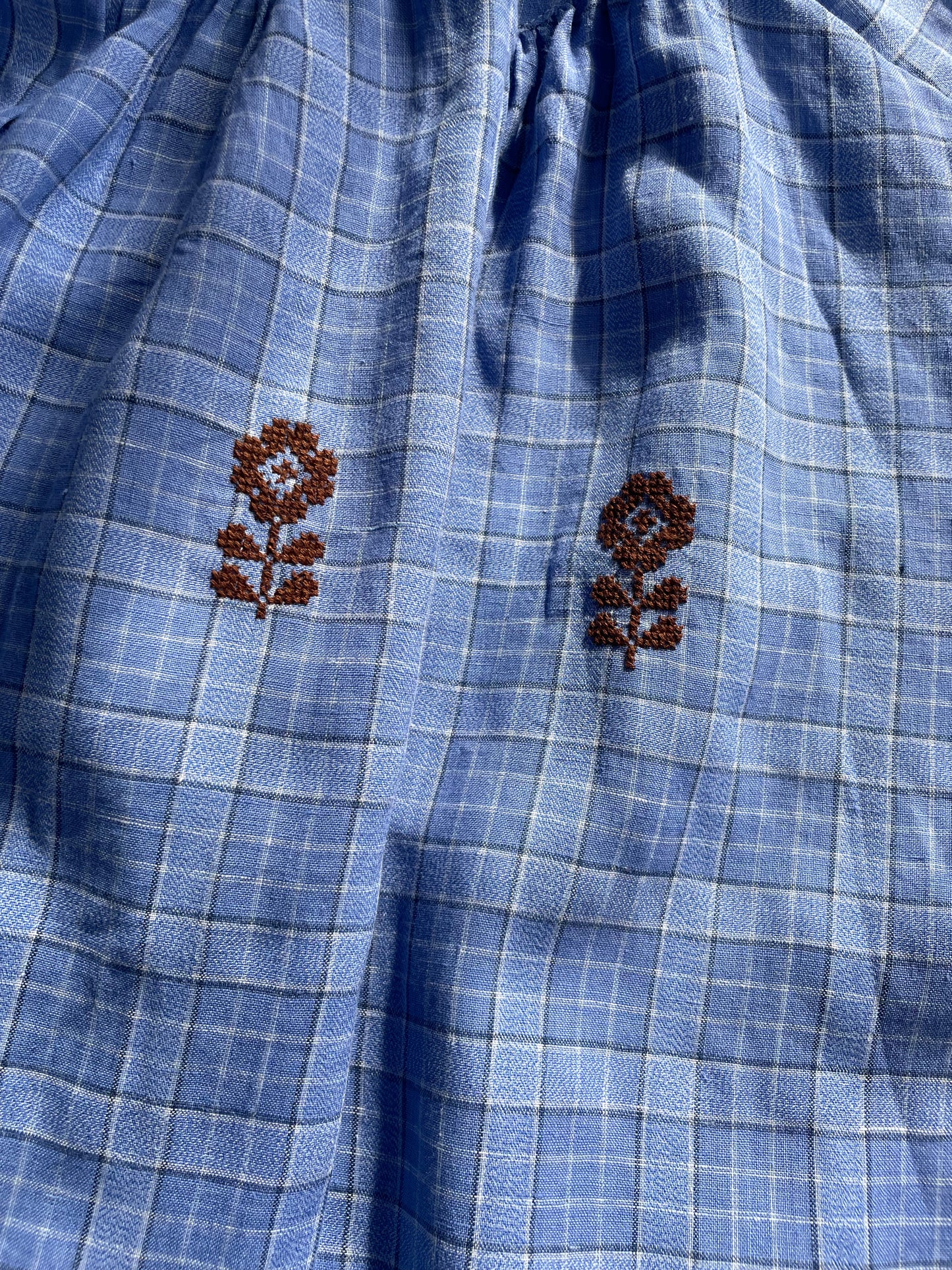 Womens Linen Garden Folk Blouse