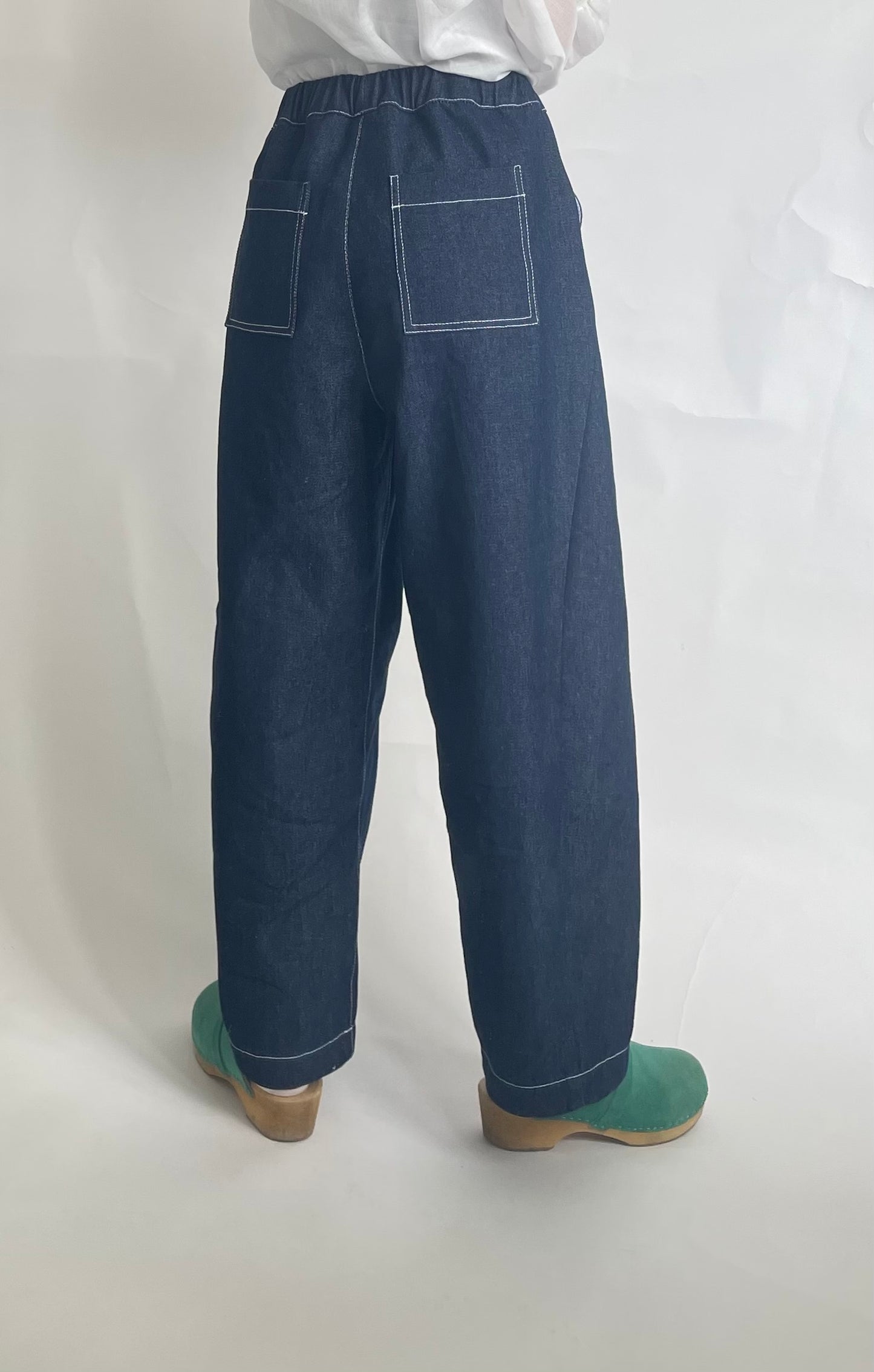 Womens Denim Arc Carved Pants