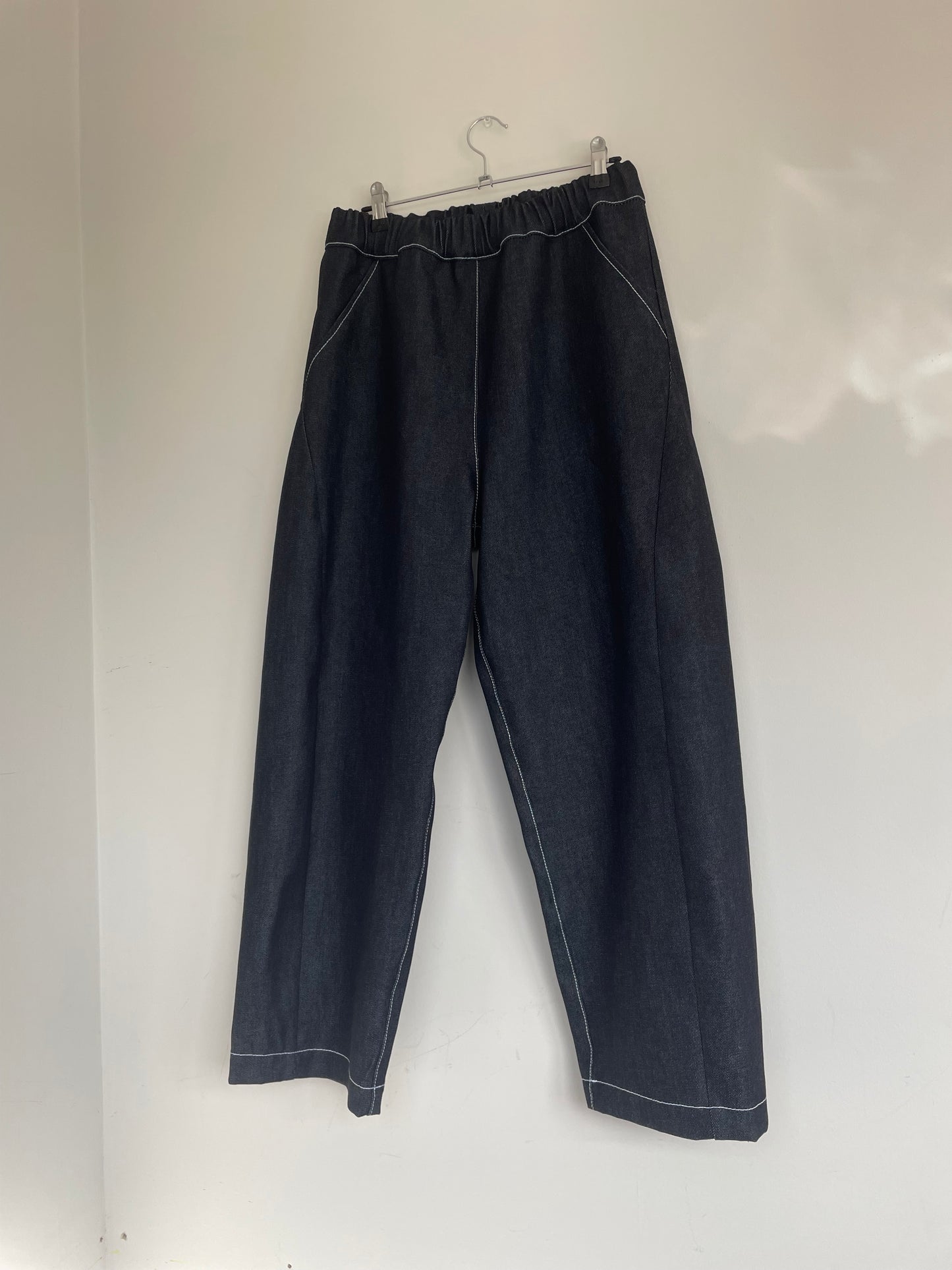 Womens Denim Arc Carved Pants