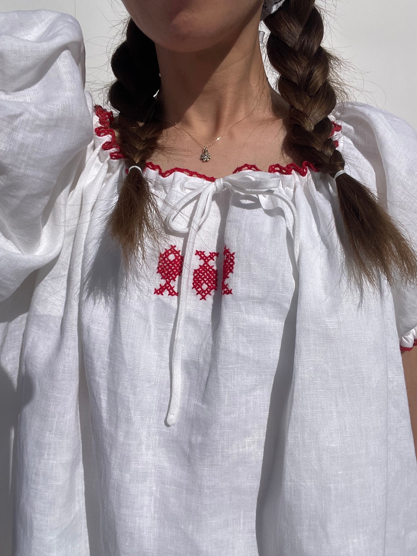 Womens Fish Cross Stitch Mini Dress