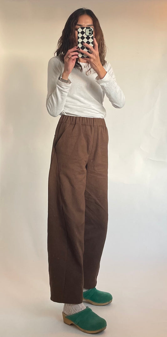 Womens Cotton Arc Carved Pants