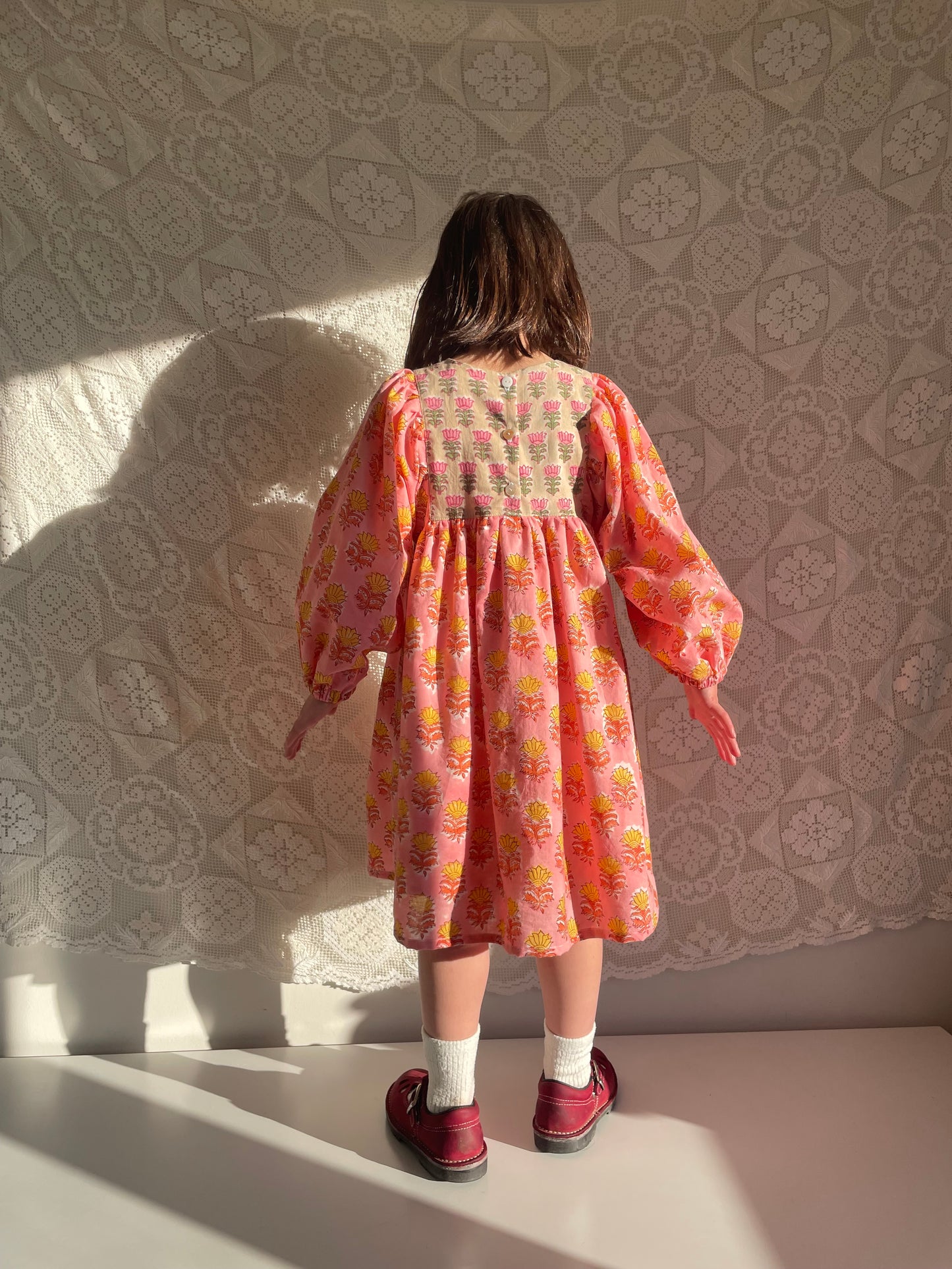 Girls Block Print Dress