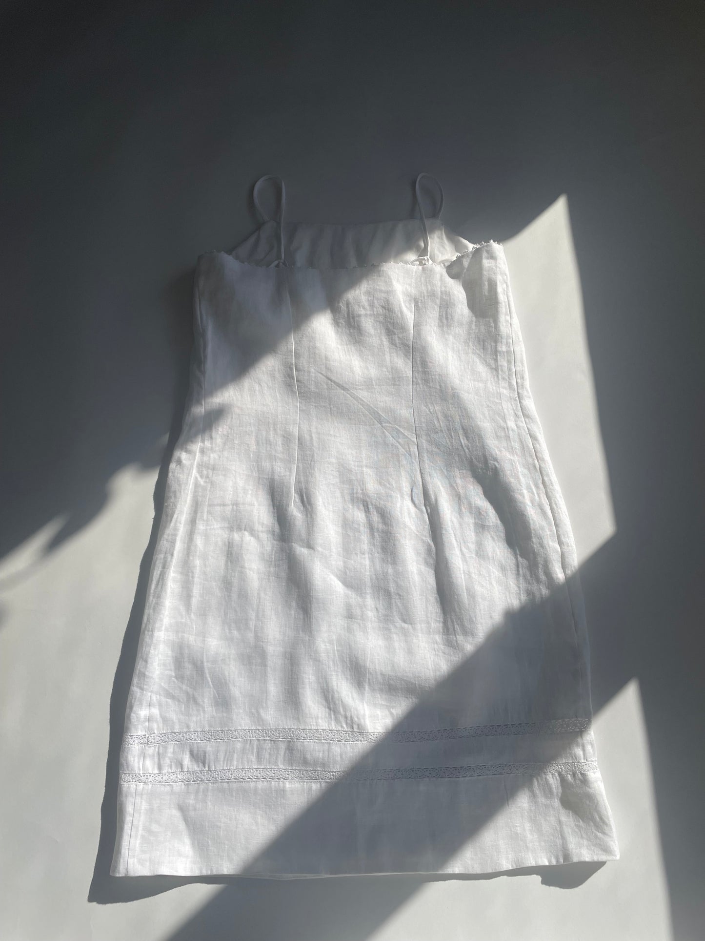 Womens Cross Stitch Linen Cami Dress