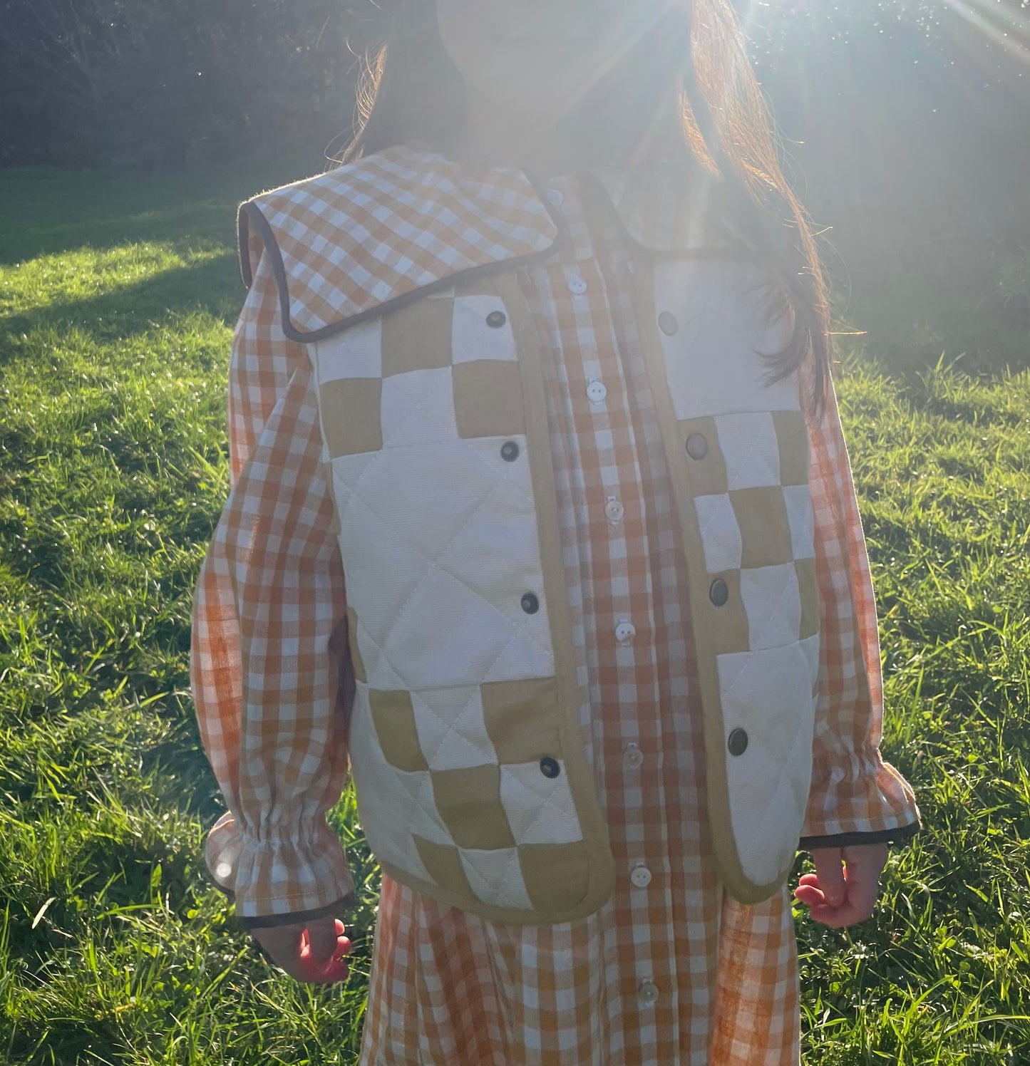 Child Irish Chain Wool Quilt Vest