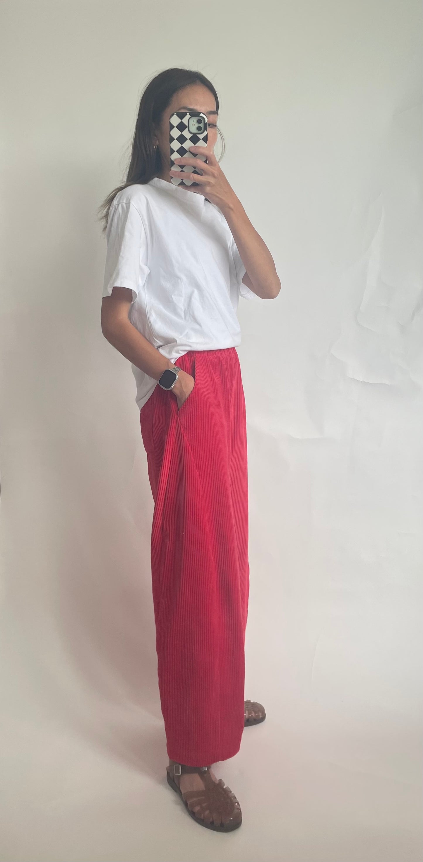 Womens Corduroy Arc Carved Pants