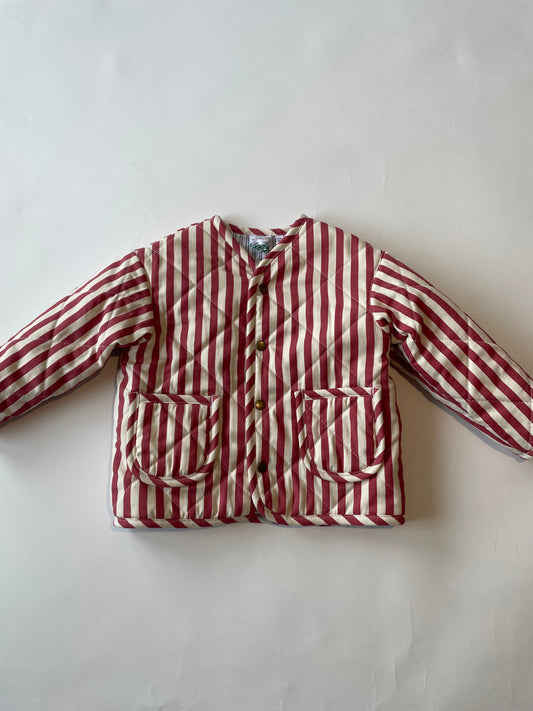 Popcorn Stripe Wool Quilt Jacket /3-4 Y