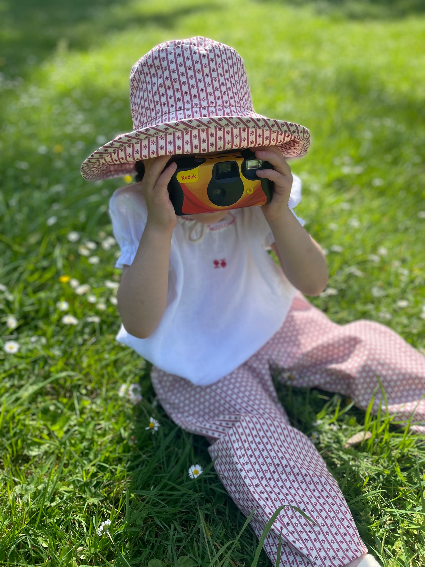 Child Floral Wallpaper Wide Brim Sun Hat