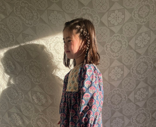 Girls Block Print Dress