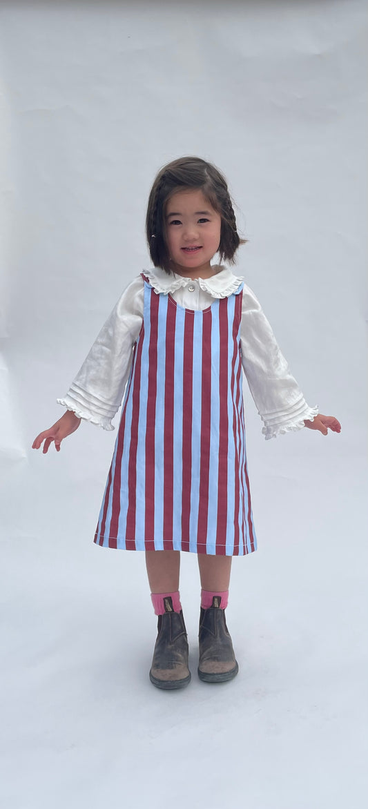Girls Two Tone Stripe Dress