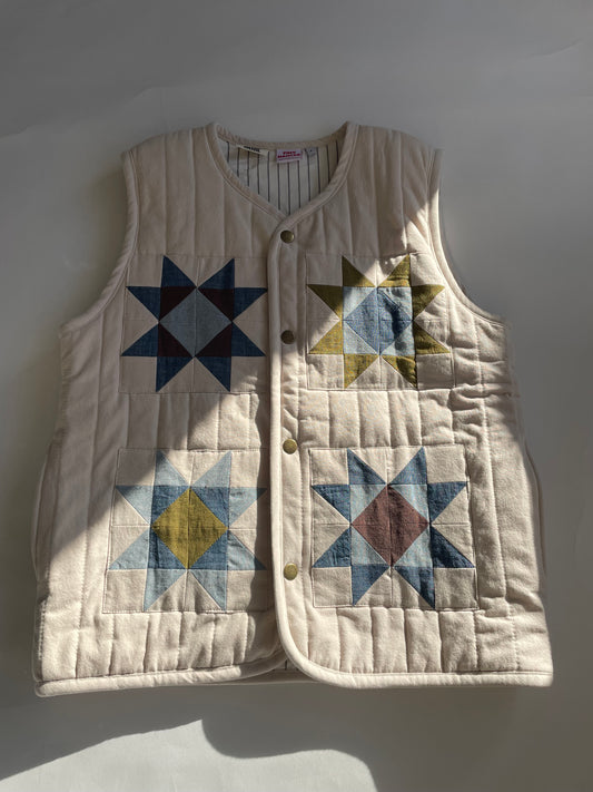 Brand new - ready to ship / Womens Crystal Patchwork Vest / 6