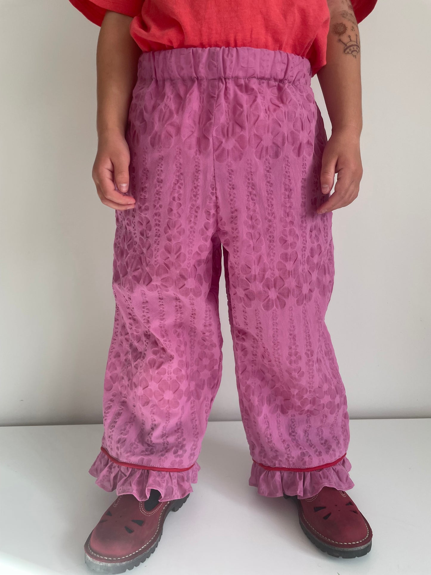 Girls Daisy Ruffle Pants