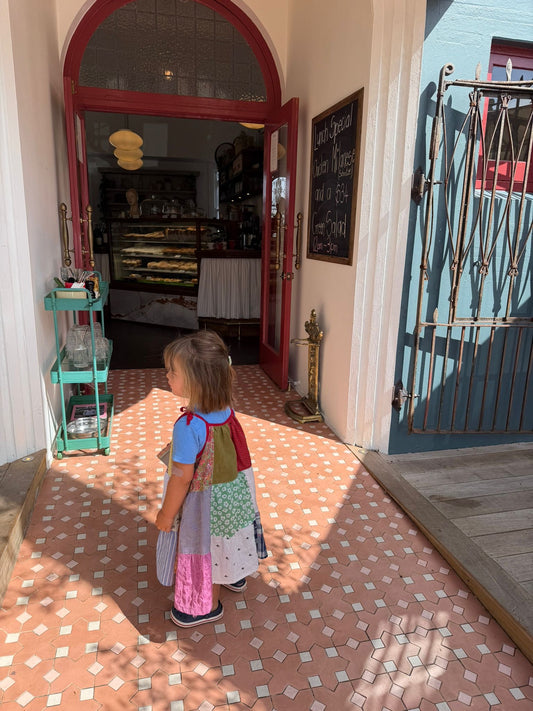 Girls Patchwork Dress/One of a kind