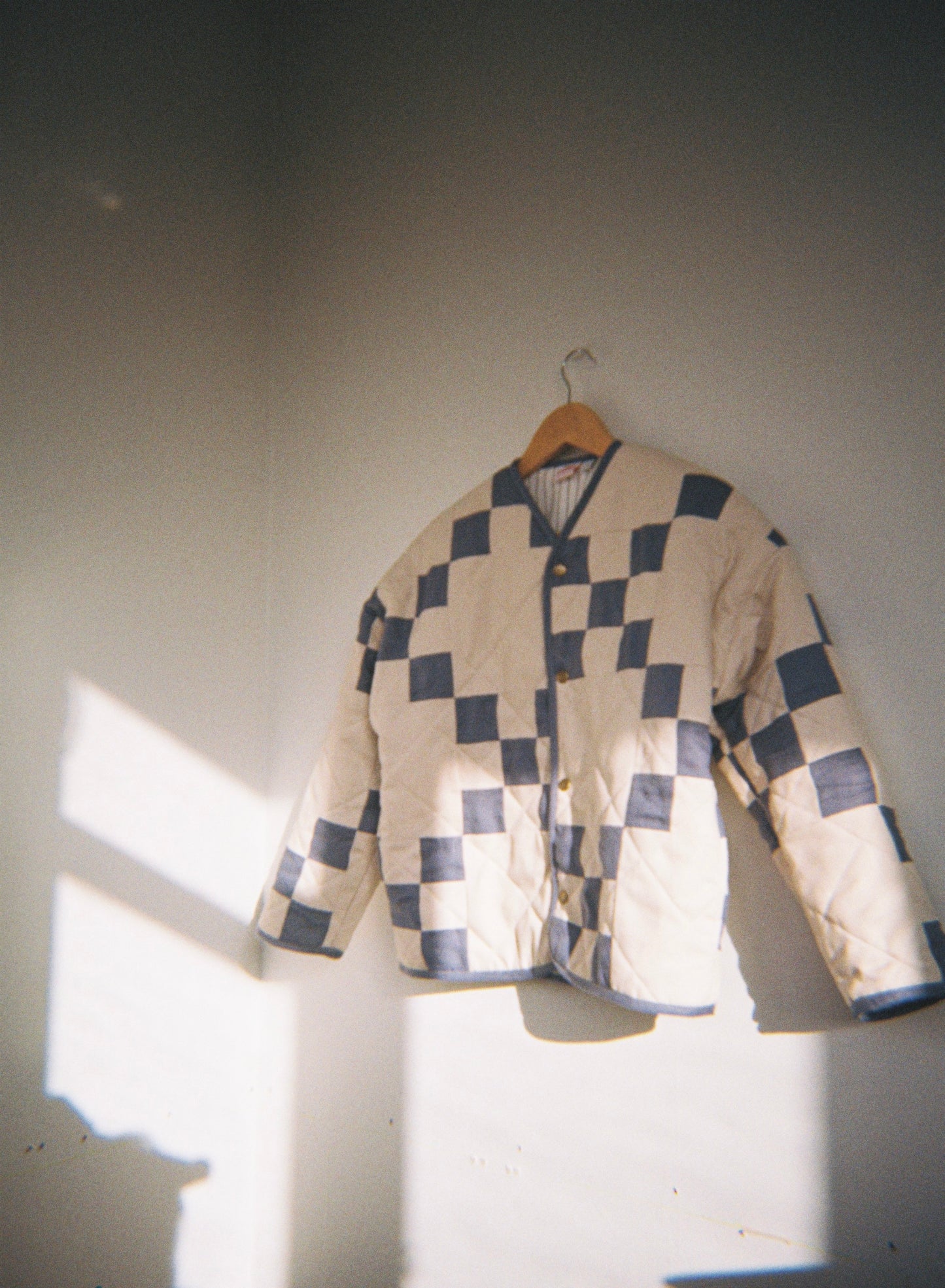 Wonens Irish Chain Wool Quilt Jacket