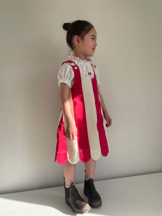 Girls Scallop Market Umbrella Dress