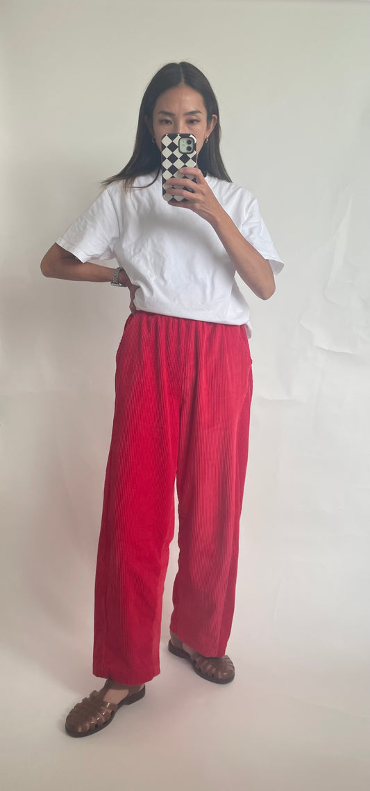 Womens Corduroy Arc Carved Pants