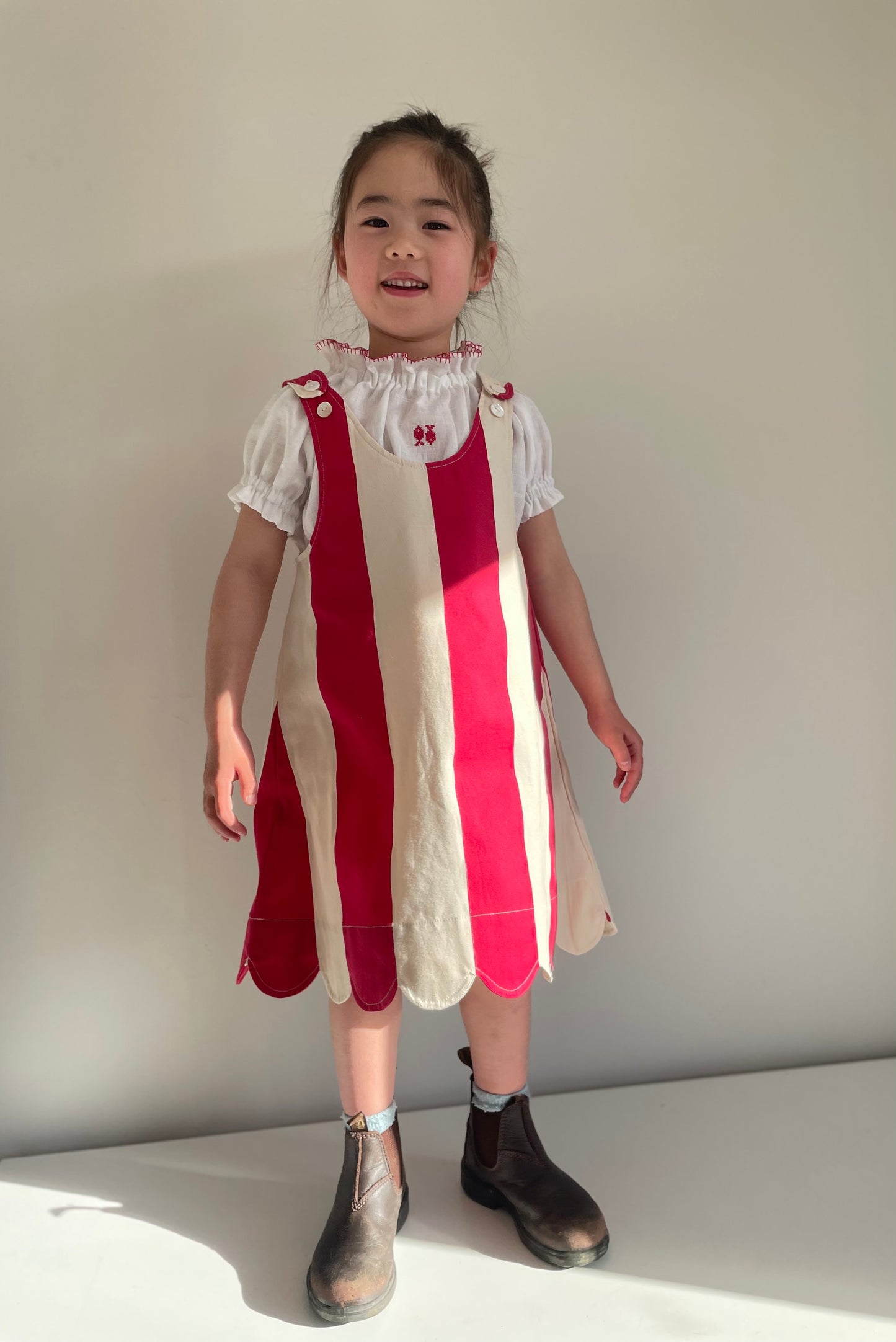 Girls Scallop Market Umbrella Dress