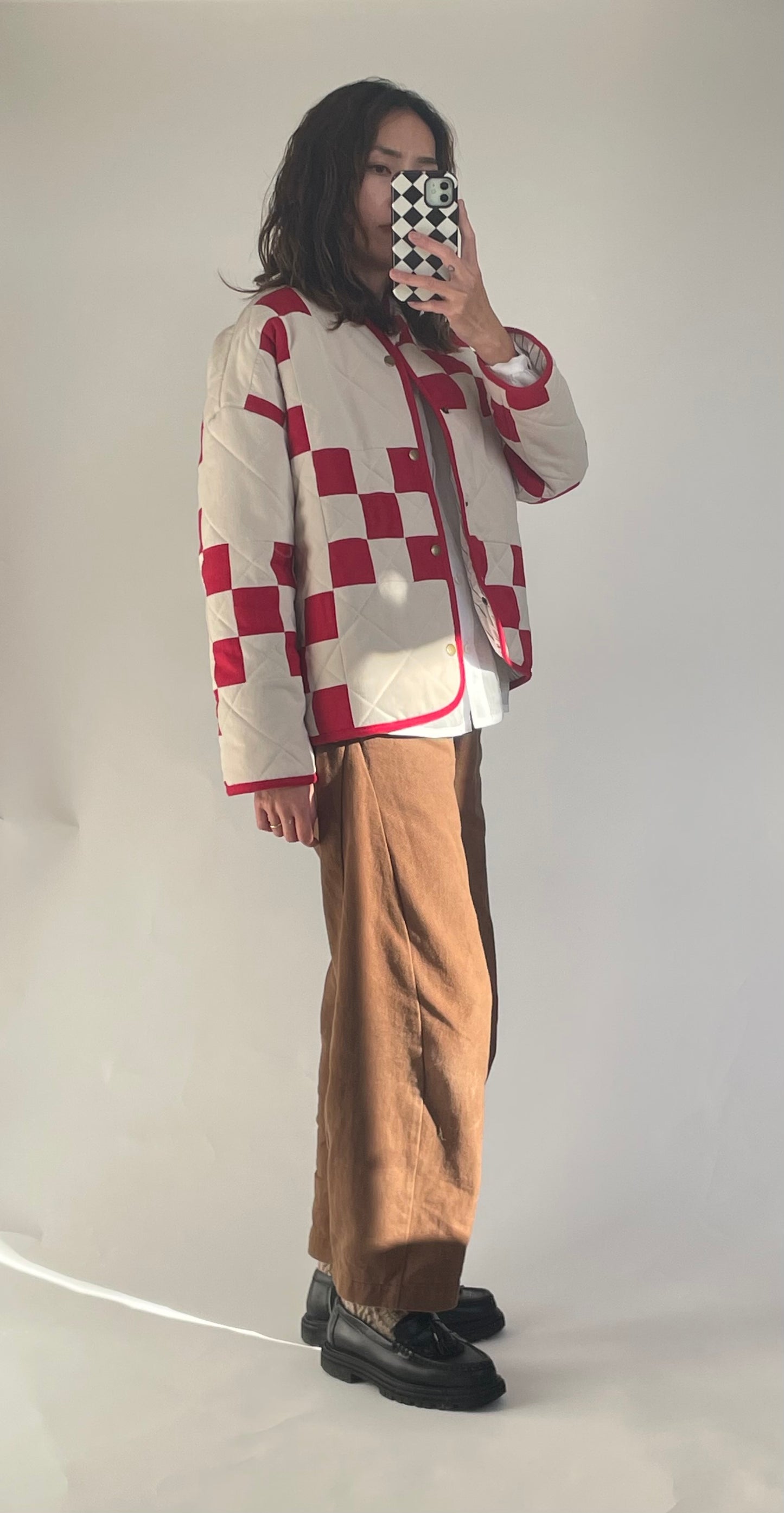 Wonens Irish Chain Wool Quilt Jacket