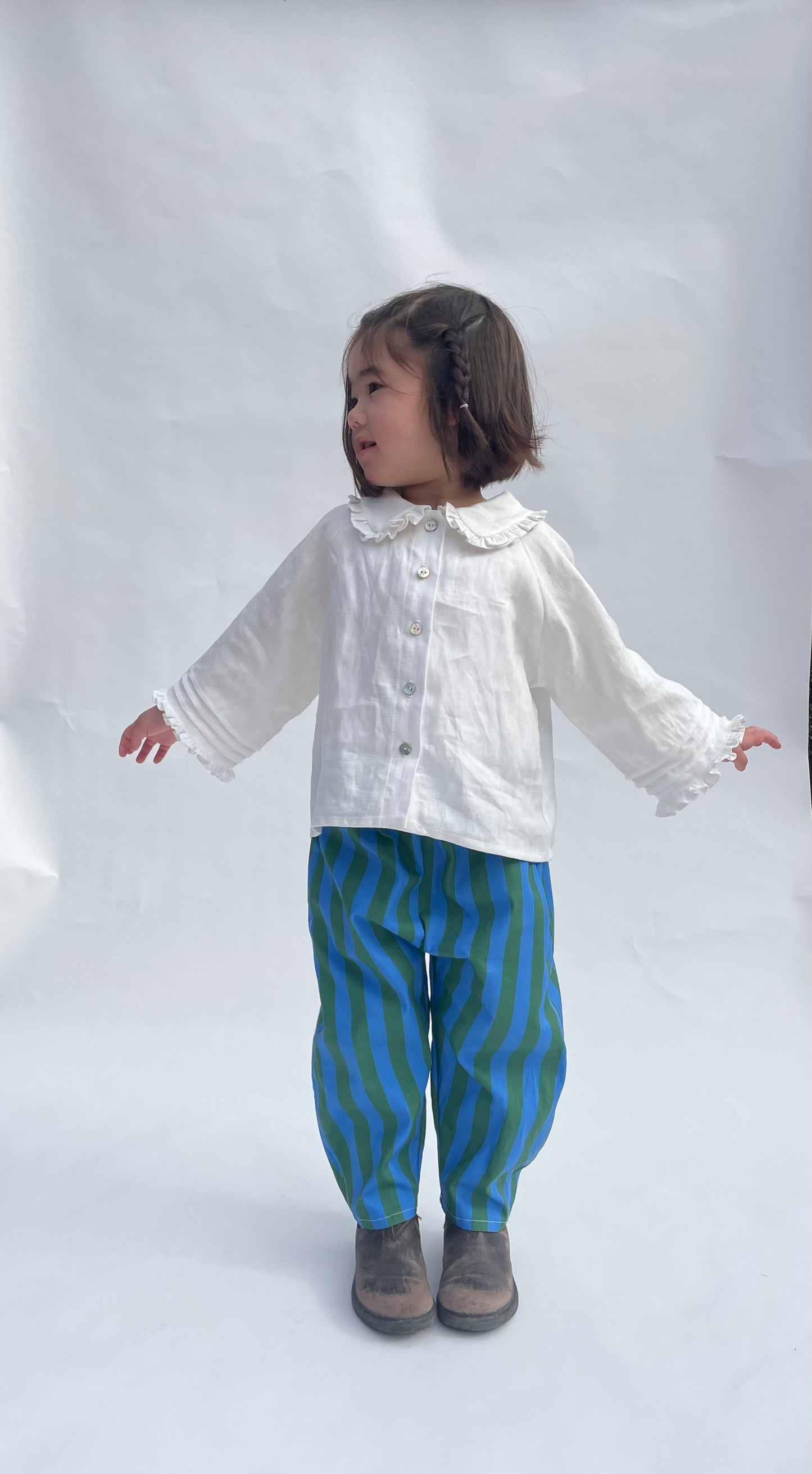 Unisex Child Two Tone Stripe Cotton Pants