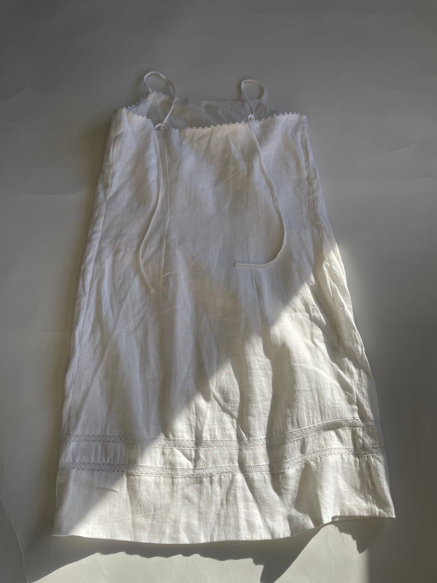 Sample / linen embroidered cami dress / 6