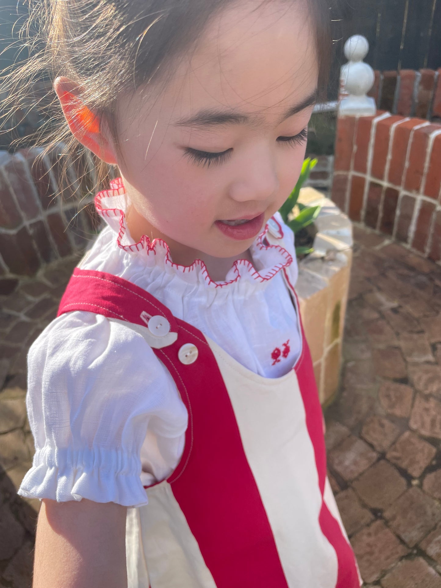 Girls Scallop Market Umbrella Dress