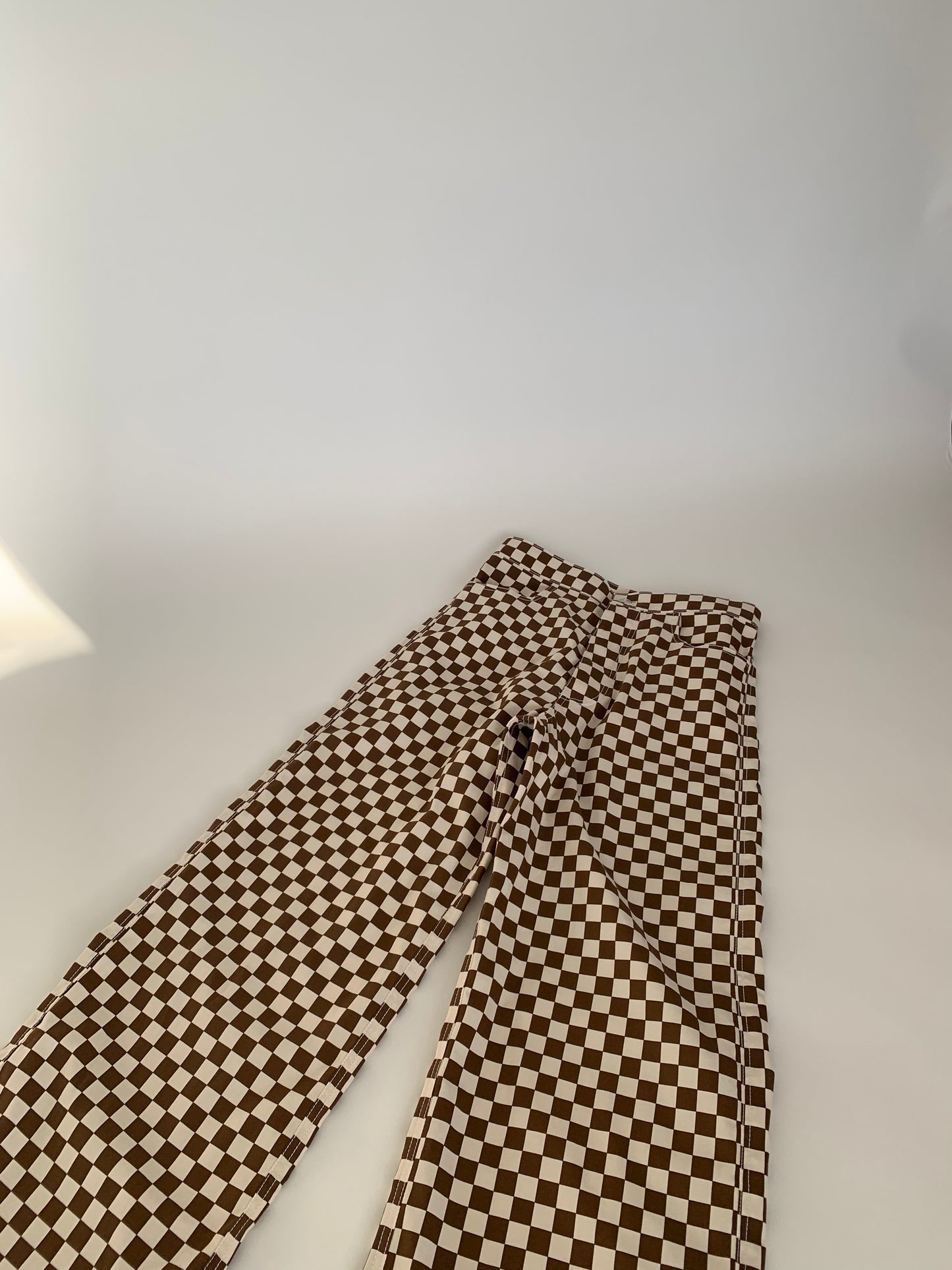 Womens Checkered Cotton Pants
