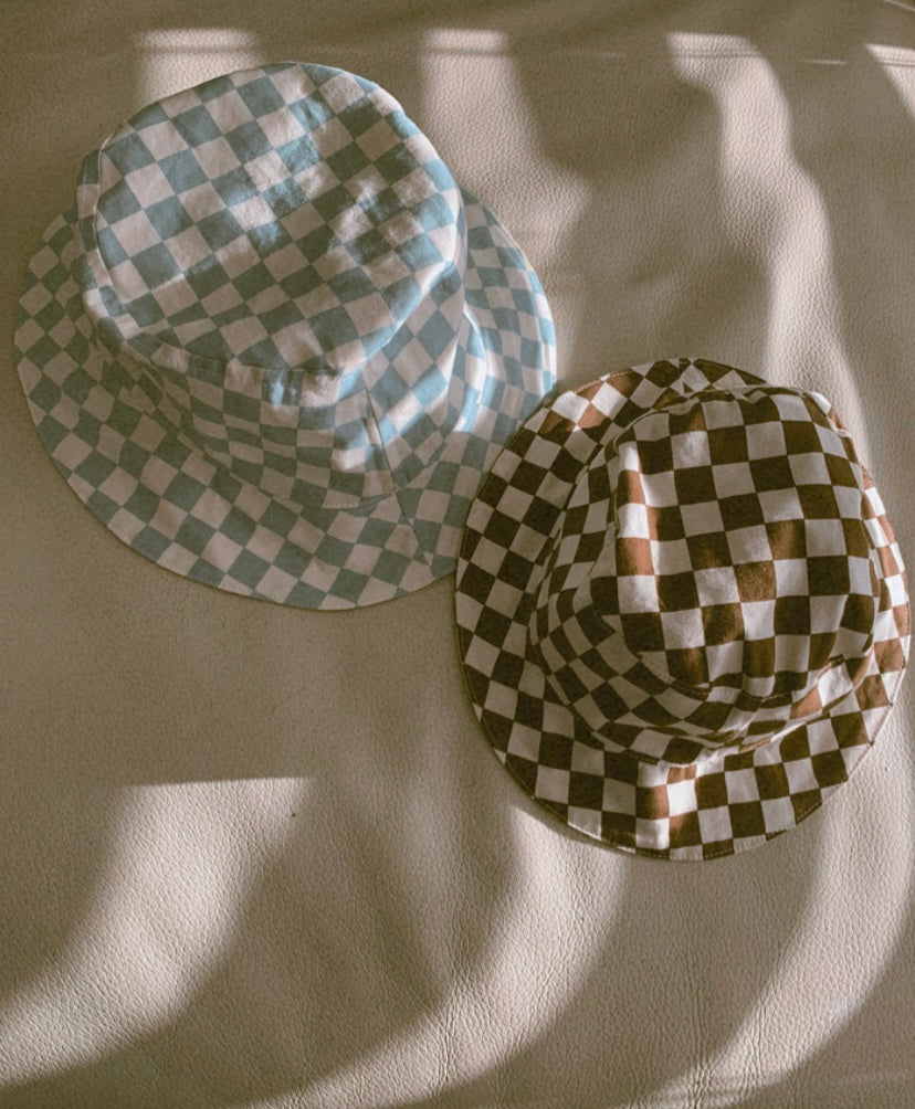 Womens Cotton Checkered Hat