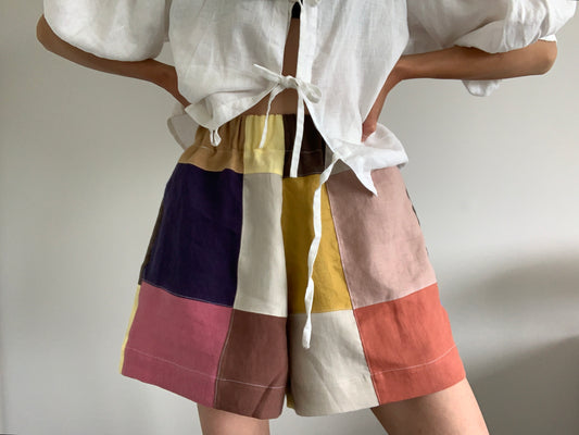 Womens Patchwork Shorts/One of a kind